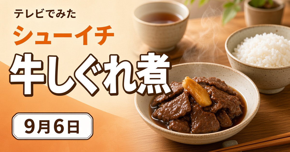 シューイチ 9月6日 牛しぐれ煮
